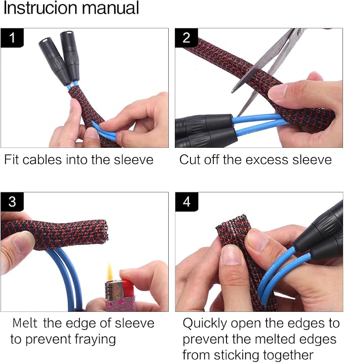 Alex Tech 25ft - 1/2 inch Cord Protector Wire Loom Tubing Cable Sleeve Split - Image 6