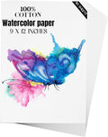 Watercolor Paper 9x12 inches 80 Sheets, Heavyweight Artist Paper 140lb/300GSM by Magecubiku