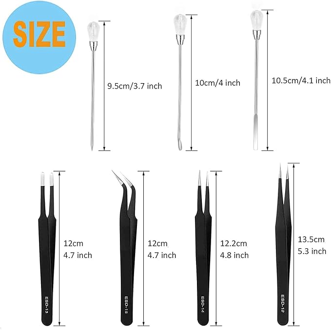 11 Pcs Resin Mold Tools Set Stirring Needle Spoon Tool Tweezers Precision Kit - Image 2