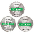 3Pack Combo 7-1/4 Inch Circular Saw Blades with 5/8" Arbor, TCT ATB 24T Framing, 40T Crosscutting, 60T Finish Saw Blade for Various Wood Cutting