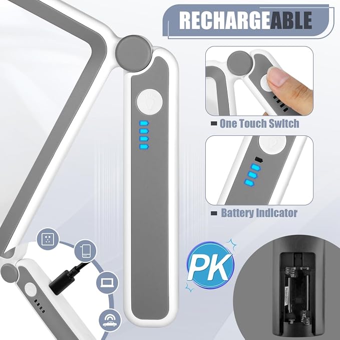 AKKYCVS Magnifying Glass with Light, Rechargeable 5X Large Page Magnifier - Image 5