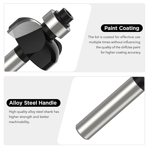 Router Bits Set of 15 Pieces 1/4 Inch Router Bit Set Woodworking Tools for Beginners, Router Bits Sets Idea Gifts for Dad
