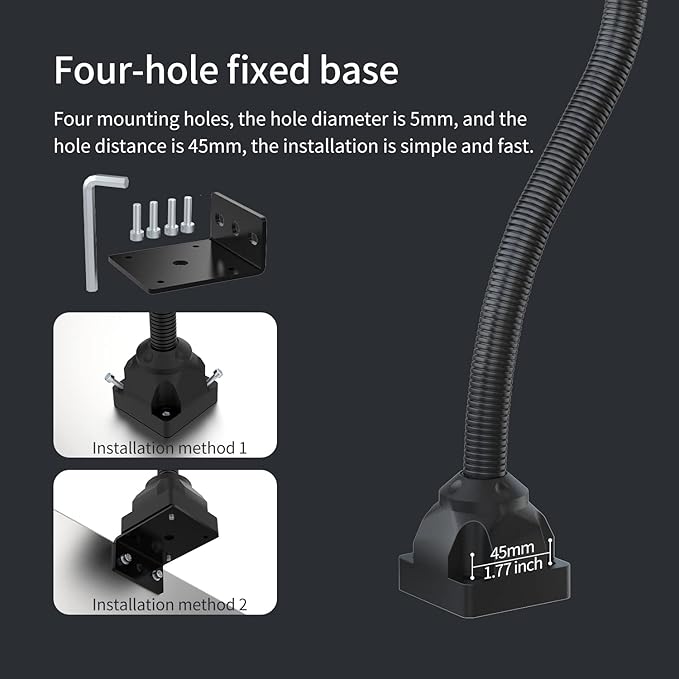 Flexible Work Light, Led Machine Light, Led Flexible Gooseneck Light 900 Lumens with 20inch Flexible Gooseneck 120 Volt for Lathe Workbench Bandsaw and Machine Tool
