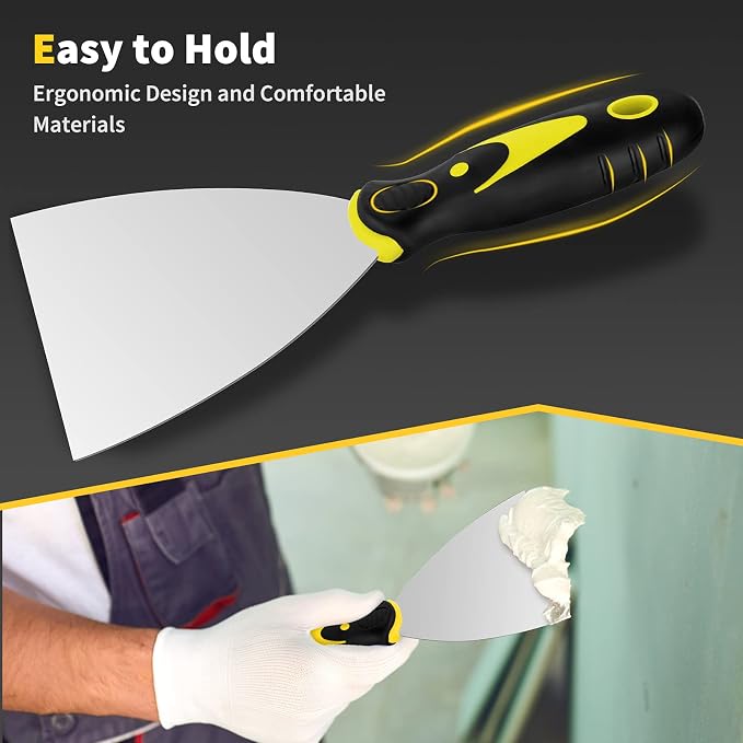 Putty Knife, Stainless Steel Paint Scraper, Taping Knife Tool - Image 3