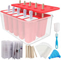 Miaowoof Homemade Popsicle Molds, 10-Cav Non-BPA Silicone Ice Pop Maker by Miaowoof