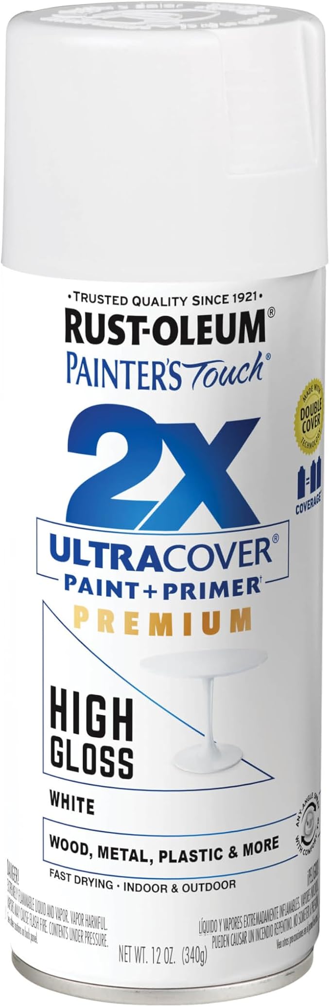 Rust-Oleum Painter's Touch 2X Ultra Cover Spray Paint, High Gloss White | by Rust-Oleum