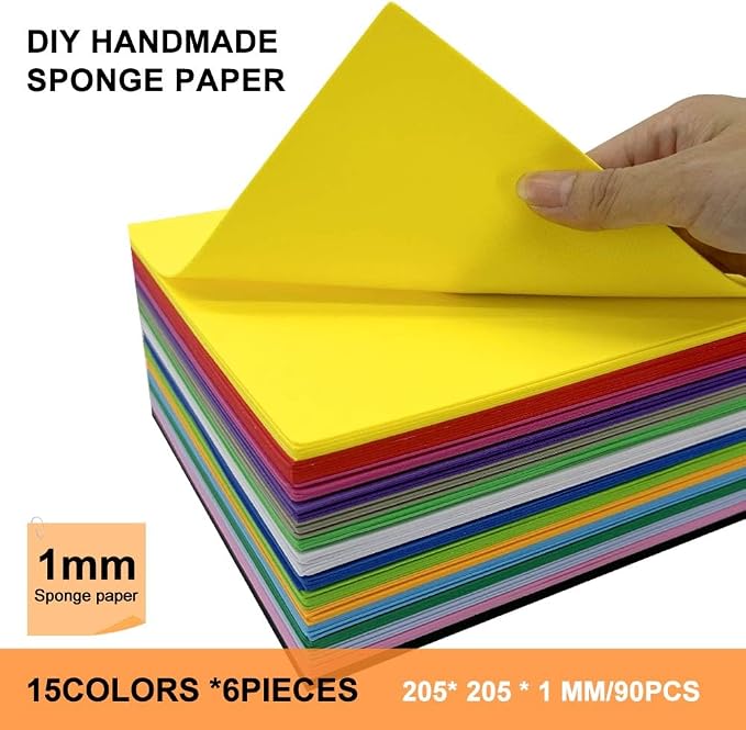 biguphate 90 Pack EVA Foam Sheets, 8 x 8IN, 1mm Thick Foam Paper - Image 3