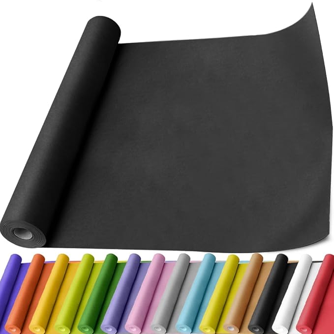 PerkHomy Black Kraft Paper Roll 17.5" x 760" by PerkHomy