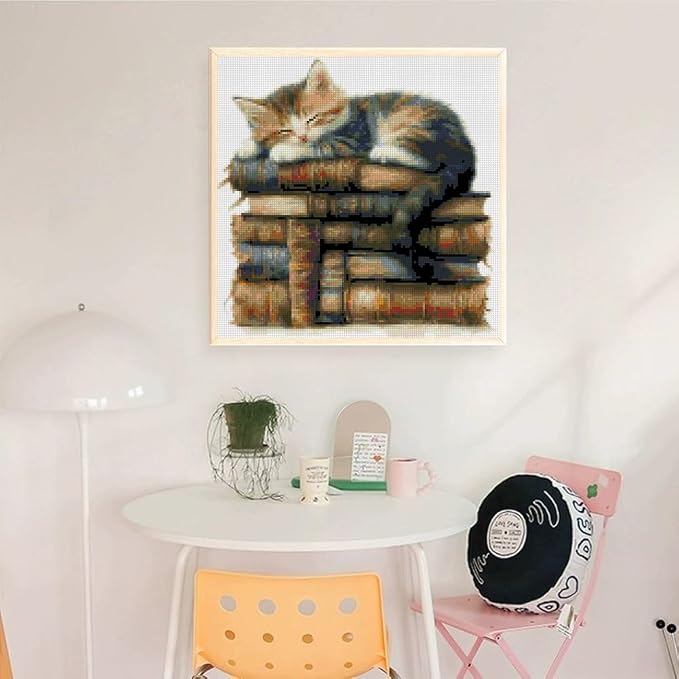 KYOQFVN Cat Counted Stamped Cross Stitch Kits - Image 5