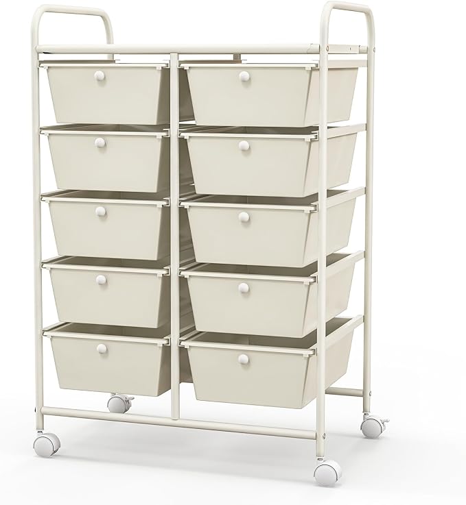 BECOMFORT 10-Drawer Rolling Cart by BECOMFORT