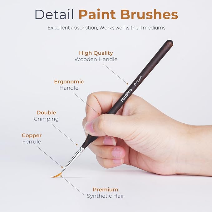 Nicpro Miniature Paint Brushes - Image 3