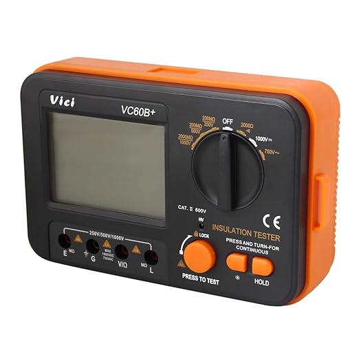 Vc60b+ Insulation Resistance Tester Meter Megohmmeter [Energy Class A++]