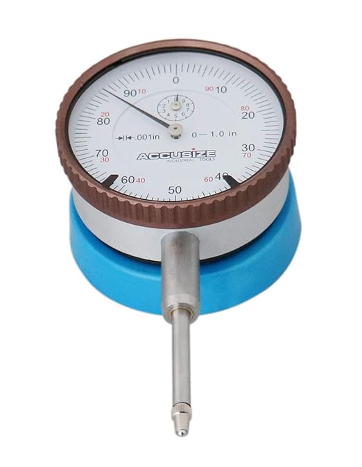 Accusize Industrial Tools Magnetic Back with 0-1'' by 0.001'' Dial Indicator, Eg08-1600