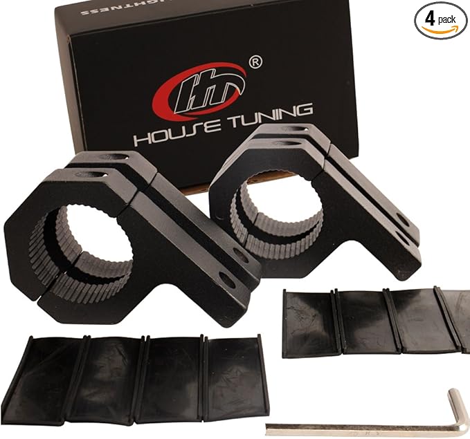 Bull Bar Clamps 2 inch - 4Pack Roll Bar 2 inch Clamp Bracket for UTV ATV Truck Bar Mounting (2"-Clamp mount Kit)