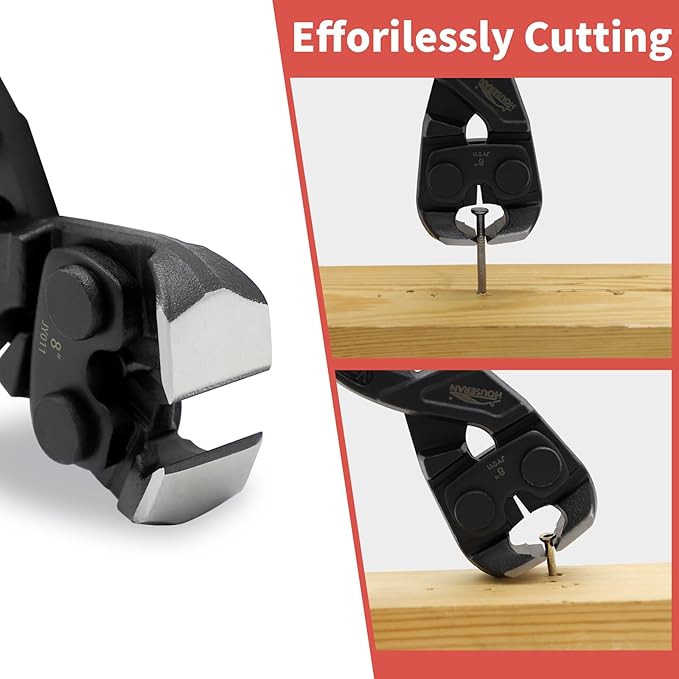 8 Inch End Cutting Pliers, Heavy Duty Nail Puller Pliers, CRV End Nippers, Carpenters Pincers, End Snips for Cutting Wires or Pulling Nails