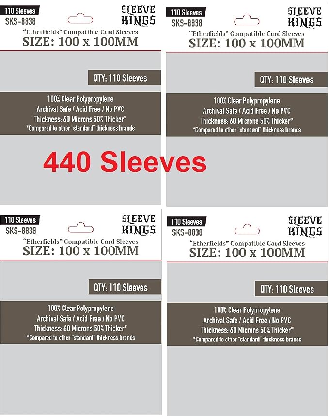 Sleeve Kings Etherfields Compatible Card Sleeves 100 X 100 mm by SleeveKings