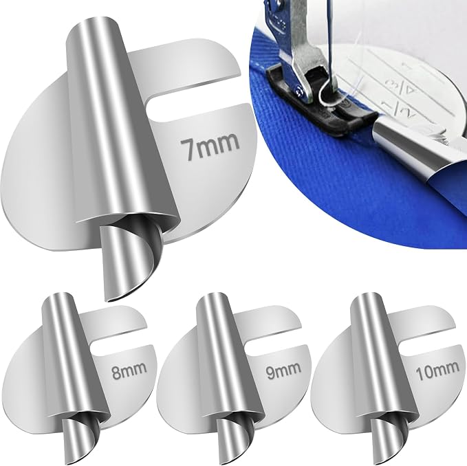 TOOVREN Universal Sewing Rolled Hemmer Foot 4PCS Rolled Hem Presser Foot by TOOVREN