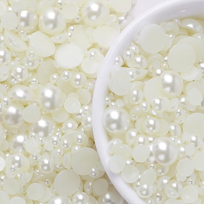 5600PCS Half Round Pearls Flatback Imitation Pearls - Image 3