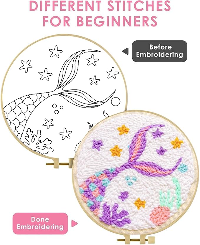 TCDZMYGS Punch Needle Kits, Cute Fish Tail Punch Needle Kits - Image 3