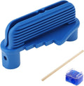 Center Scriber, Multifunction Magnetic Center Finder Tool, Woodworking Offset Marking Gauge for Carpentry with Hexagonal Pencil, Pencil Sharpener, Magnetic Scriber (Blue)