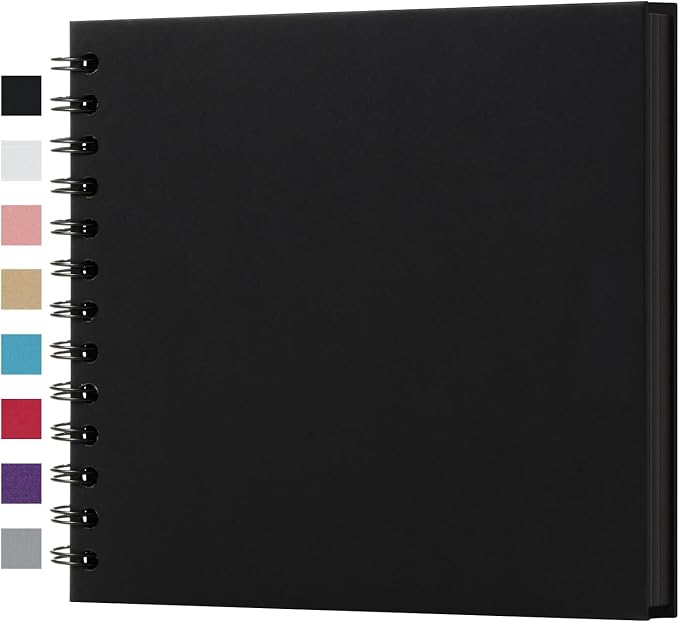 potricher 7 x 7 Inch DIY Scrapbook Album 40 Pages Hardcover Kraft Paper Scrap by potricher