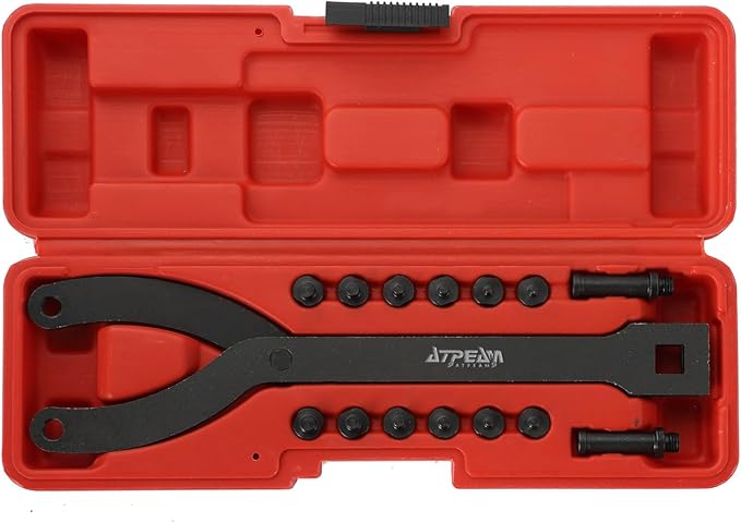 ATPEAM Spanner Wrench Set with Variable Pins 15Pc Adjustable Spanner Wrench fits Camshaft pulleys