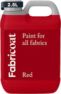 Fabricoat Red Fabric Upholstery Paint & Dye | 2500ml / 85 fl oz | Restore or by Fabricoat