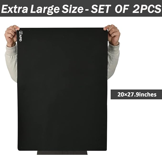 Sapid 2Pcs Thick Silicone Mat for Crafts, Nonstick Silicon Sheet for Epoxy Resin - Image 2