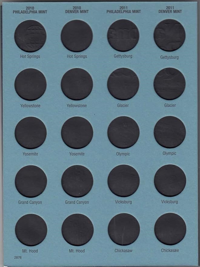 Whitman US Washington National Park Quarter Coin Folder Volume 1 2010 – 2015 P - Image 2