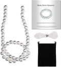 8mm Matte Silver Hematite Bead, 15-Inch Matte Round Loose Stone Beads by THRELE