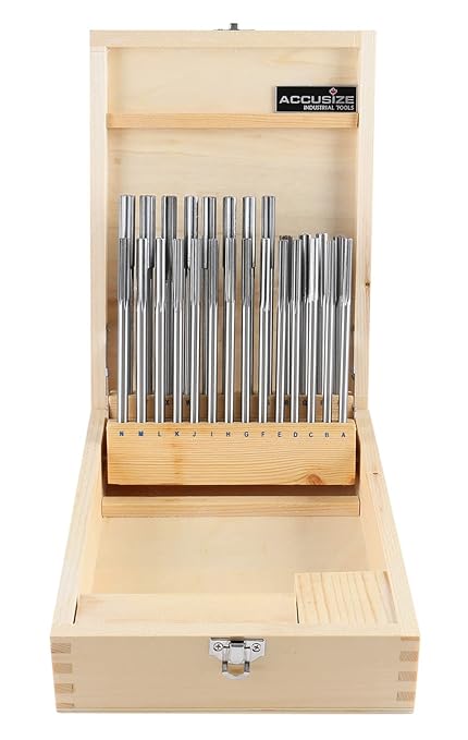 Accusize Industrial Tools 26 Pc Letter Size A to Z H.S.S. Chucking Reamer Set, 5500-SL00
