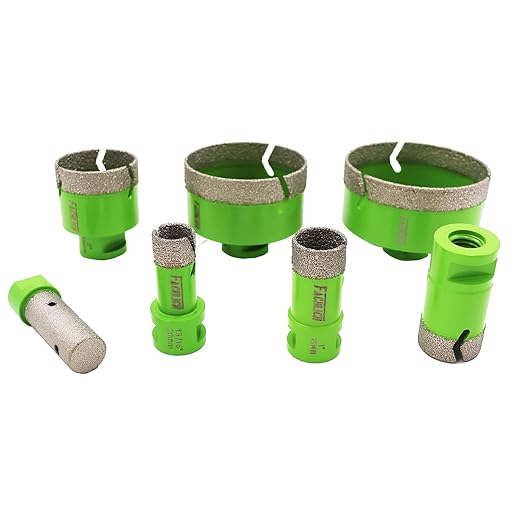 Diamond Core Drill Bits Set - Tile Hole Saw Kit 20/25/32/50/75/90mm with 20mm Diamond Finger Bit for Porcelain Ceramic Tile Granite Marble