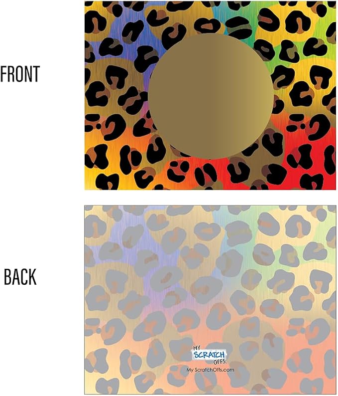 My Scratch Offs Leopard Print DIY Make Your Own Scratch Off Card Pack 20 Cards - Image 3