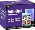 100ct Semi Rigid Card Holders & 100ct Card Sleeves by PJU