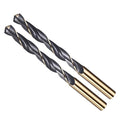 Drill Bit, 11mm Cutting Diameter, 4341 HSS Gold and Black 118° Cutting Angle Number Jobber Bits - (Applications: for Drilling Soft Metal Plastic Wood), 2-Pieces