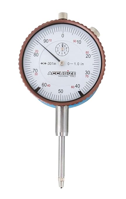 Accusize Industrial Tools Magnetic Back with 0-1'' by 0.001'' Dial Indicator, Eg08-1600