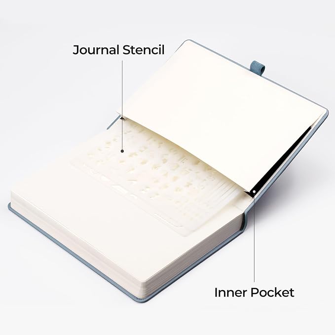 EMSHOI Blank Journal Notebook, 320 Pages, A5 Size | Leather Hardcover, 100 GSM - Image 8