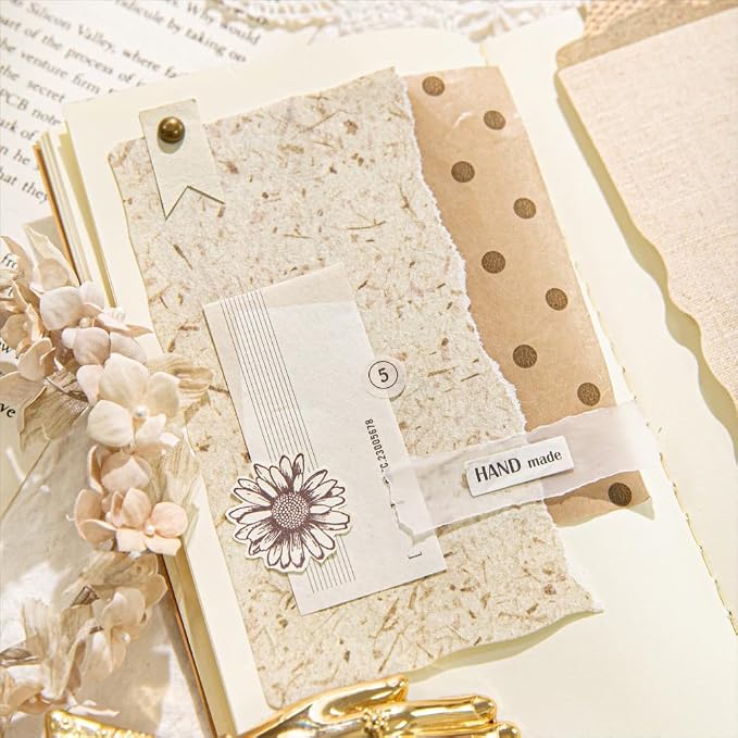 84 Sheets Small Textured Scrapbook Paper and 3D Embossed Collage Paper - Image 8