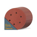 POWERTEC 60 Grit, 100 PK, 6 Inch Sanding Discs – Hook and Loop, 6-Hole Aluminum Oxide Orbital Sander Pads, Woodworking Round Sandpaper for Random Orbital, Air, Pneumatic & DA Sanders (45206-P4)
