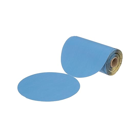 3M Stikit Blue Abrasive Disc Roll, 36211, No Hole, 6 in, 400+ Grade, Pack of 100, Automotive Sanding Discs for Coating Removal, Body Repair, Auto Sanding, Primer Sanding
