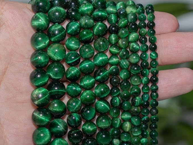 Zenkeeper 108Pcs Green Tiger Eyes Spacer Loose Beads Bulk - Image 5