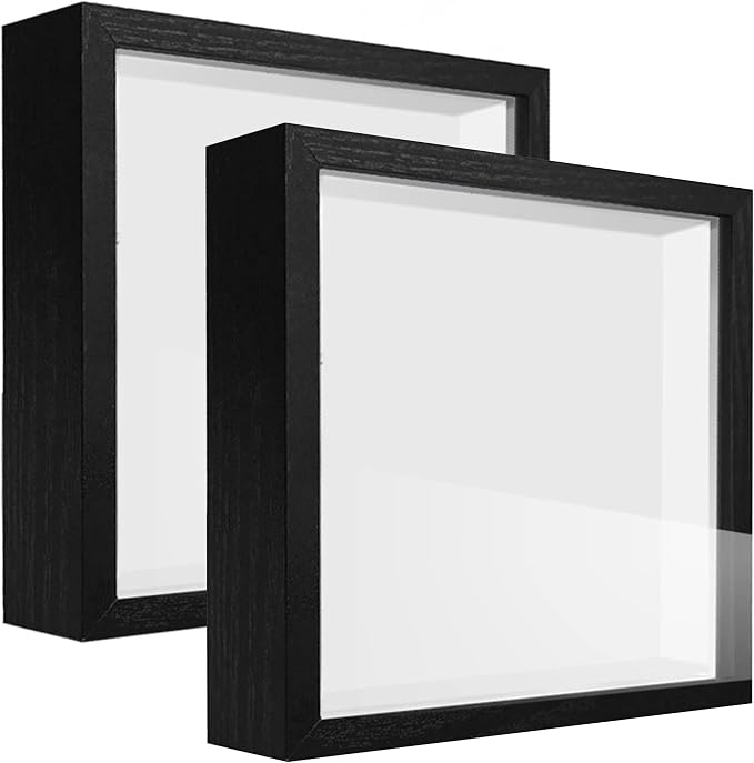 12x12 Shadow Box Frame Display Case by TOUYINGER