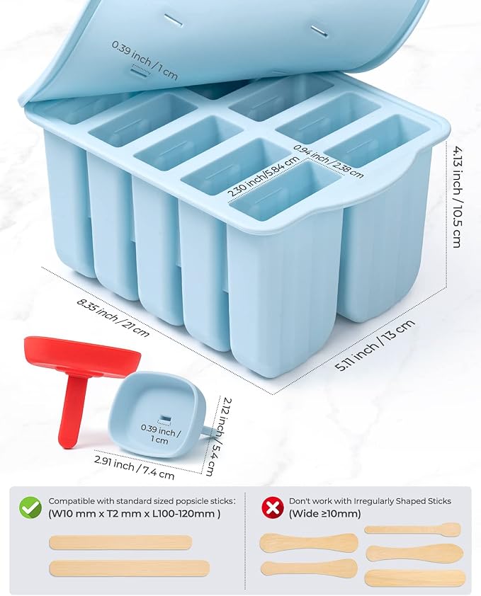 10 Cavity Large Silicone Popsicle Molds - Image 6