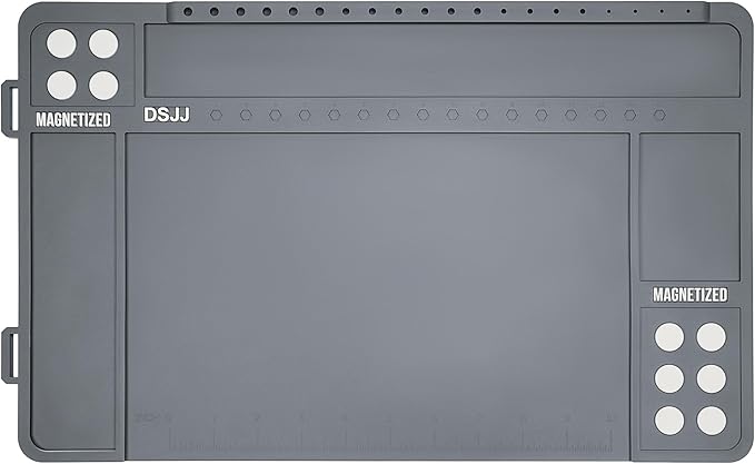 Gun Cleaning Mat, Premium Magnetic Pad With Organizer Parts Tray, Anti-Slip Rubberized Pistol Mat, Protective Workbench Mat for Gun Cleaning (16.5"x 10.43")