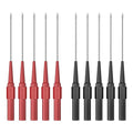10PCS Back Probe Kit with 4mm Banana Socket (0.7mm Needle) | Non-Destructive Wire Piercing Probes Pin for Car Tester & Automotive Testing Tools Multimeter Tester (Red-Black)