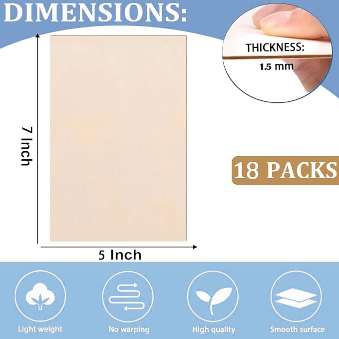 18 Pack Selected Basswood Sheets - Image 3