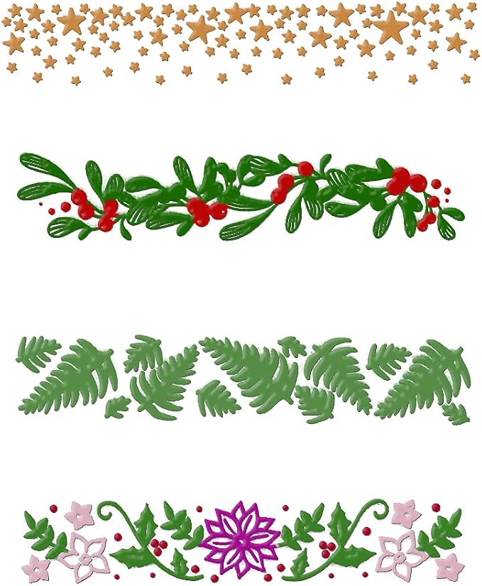 4 Patterns Plastic Template Embossing Folders - Image 3
