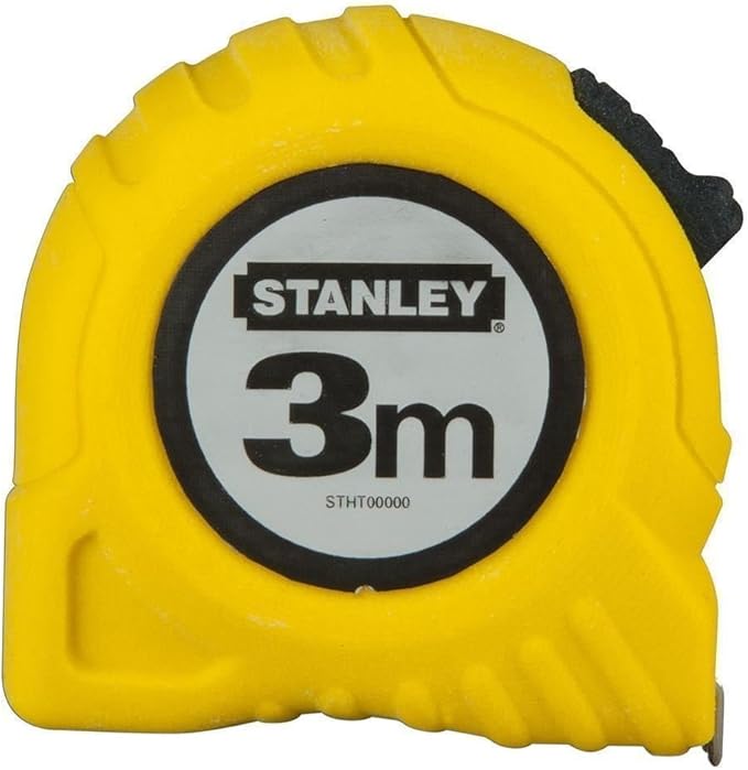 STANLEY Tape Measure (3 m Tape Measure, Extra Strong Curved Tape, Polymer Protective Layer, End Hook Triple Riveted) 1-30-487