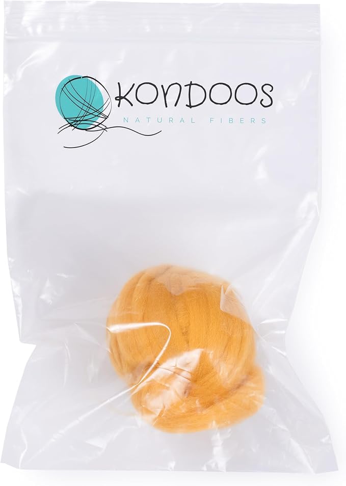 Kondoos Natural Wool roving, 2 OZ. Best Wool - Image 2