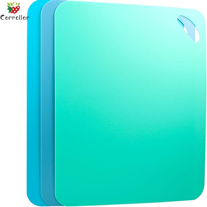 Plastic Flexible Cutting Mats for Kitchen, Color Coded Chopping Board Set - Image 2